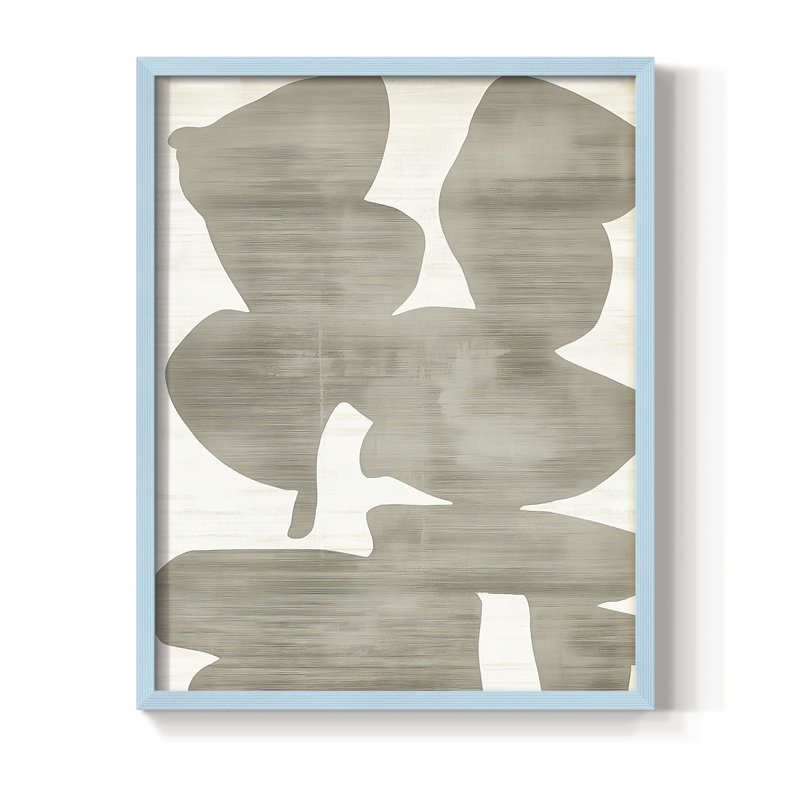 Impression abstraite encadrée CDX - prête à être accrochée, Bleu, H 10 po x l 8 po