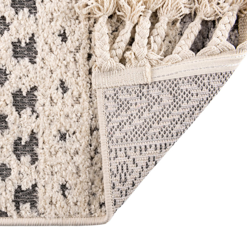 Tapis contemporain beige Britnie, Carré 9 pi 10 po