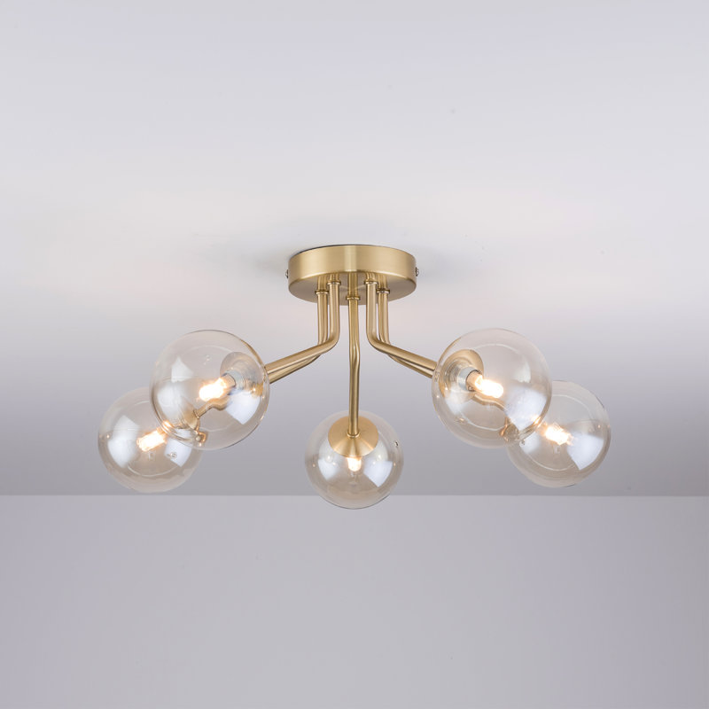 Broadus Glass Spotlight, Cognac, Gold