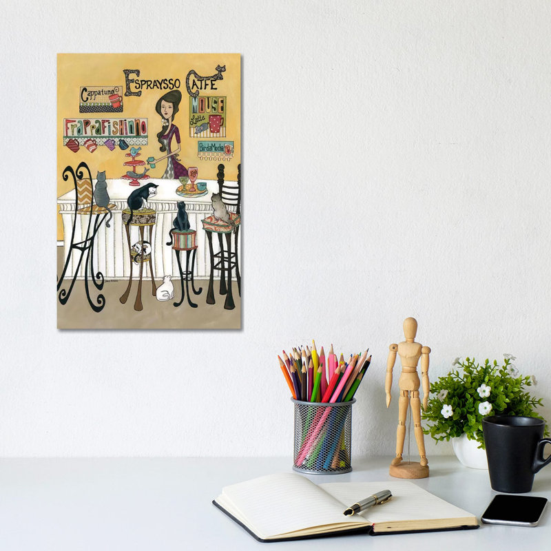 Espresso Cafe' 1 Piece Wall Art on Canvas, 30.48cm H x 20.32cm W x 1.91cm D, Wrapped Canvas