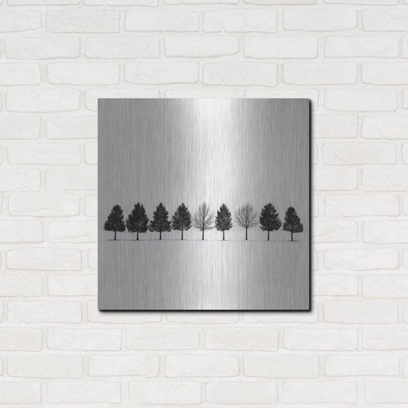 Art mural en métal luxueux «Tree Muster» par Decent Exposures, 24 po x 24 po