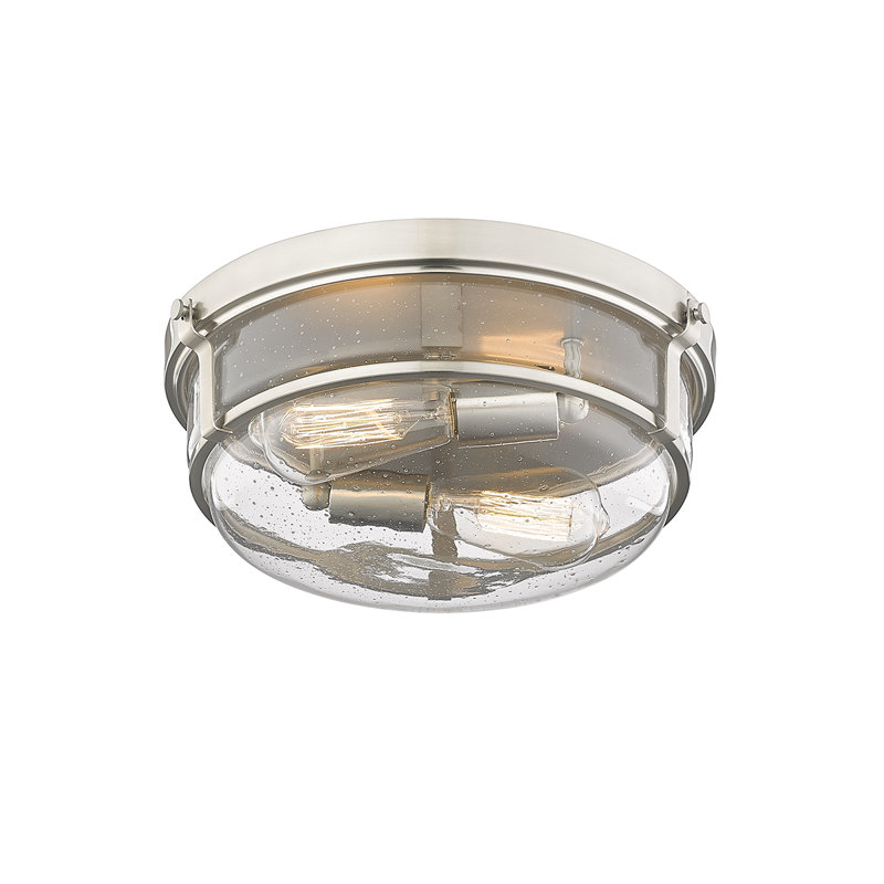 Mayson 2-Light Flushmount Ceiling Light Brushed Nickel, Brushed Nickel
