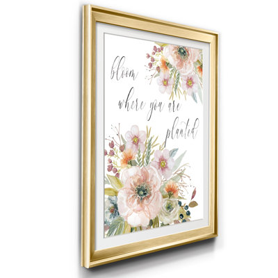«Peach Bloom I», reproduction d'art sur papier encadré