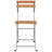 Folding Bistro Chairs Solid Wood Teak and Steel