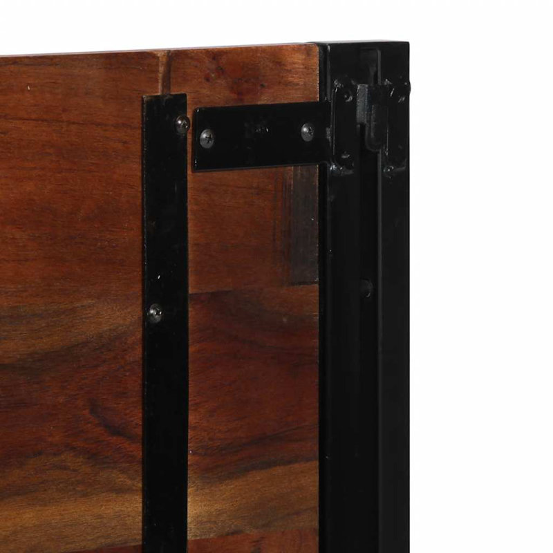 Headboard Solid Wood Reclaimed And Iron, 100cm H x 100cm W x 2cm D