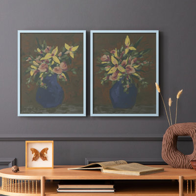 «Dark Bouquet I», reproduction encadrée de qualité supérieure - prête à être accrochée - aucun clou requis - aucun clou requis