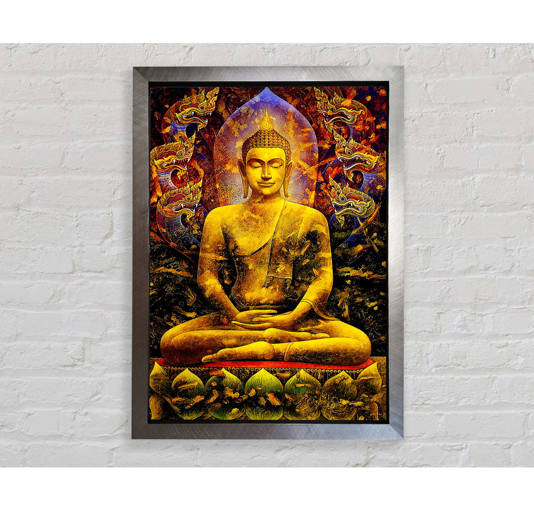 Meditierender Buddha Drachen - Druck