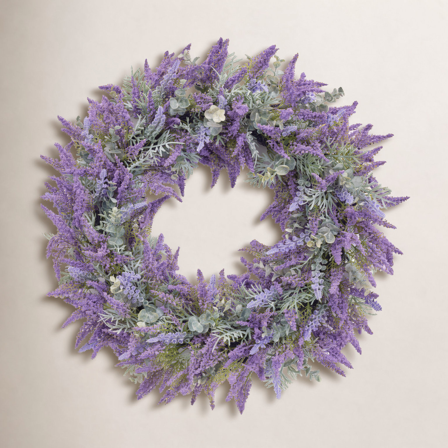 Artificial Lavender Wreath