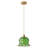 1-lamp green glass dimmable pendant light