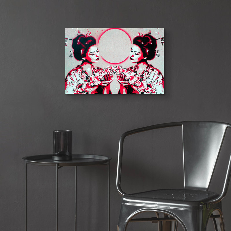 Epic Art «Mirror Geisha» par Abstract Graffiti Acry «Mirror Geisha» par Abstract Graffiti, H 16 po x l 24 po x P 0,2 po