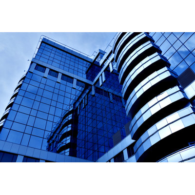 Street view looking up of high 1 Piece Wrapped Canvas Wall Art