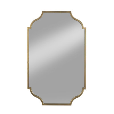 Wall Mirror with Scalloped Edges - Metal