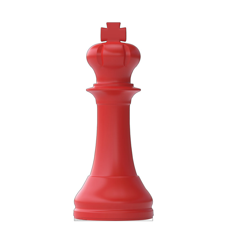 Life-Size Red King Chess Cardboard Cutout with Easel Stand