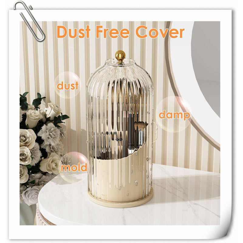 Aveyah Plastic Compartment Makeup Organiser, Beige