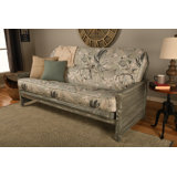 Anders Full / Double 79'' Upholstered Cushioned Futon And Mattress