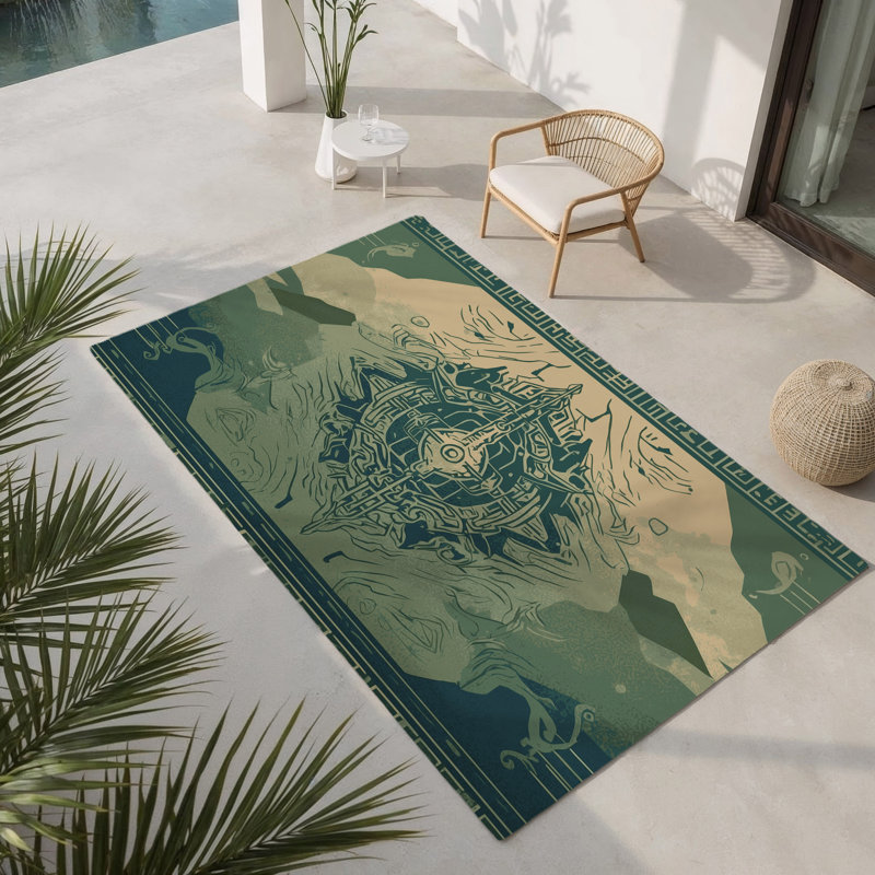 Tapis intérieur et extérieur Mystic Relic, Rectangle 1 pi 6 po x 2 pi 6 po