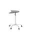 Bureau réglable en verre trempé noir avec options de mobilité et de rotation verrouillables à 360 °