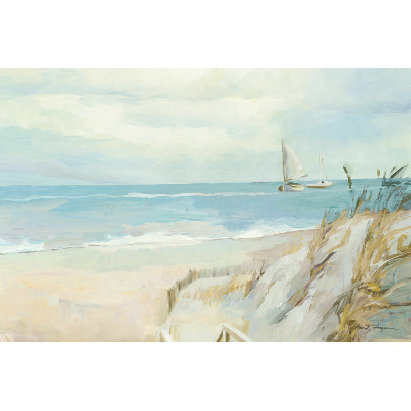 «Early Morning Sail» - peinture sur toile tendue, H 8 po x l 12 po