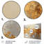 Ensemble de décoration murale Golden Gleam V - Collages abstraits en métal