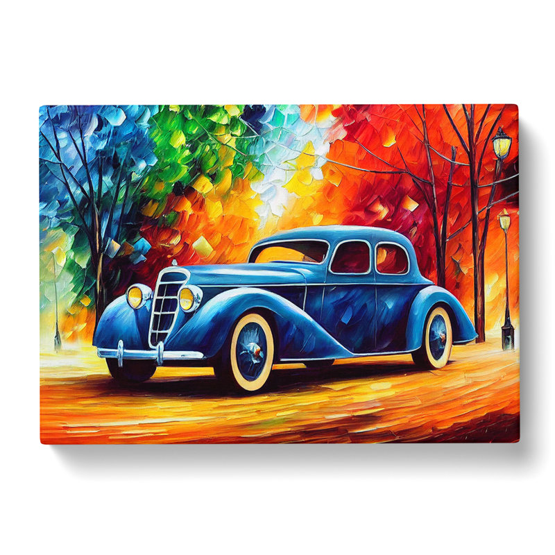 Painted Classic Car Vol.3 Abstract - Wrapped Canvas Painting, 35cm H x 50cm W x 3cm D