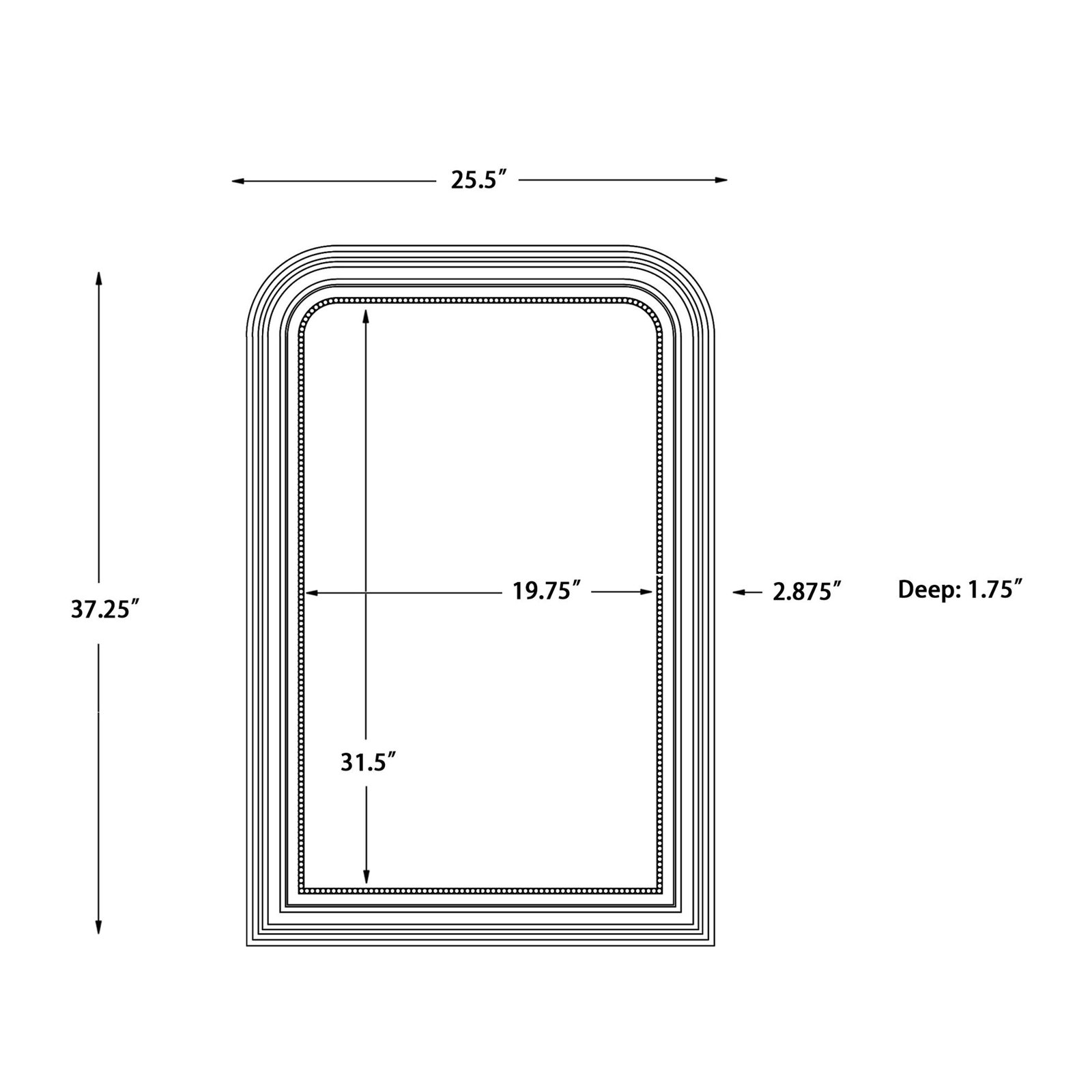 Accent Mirror, 37.25" x 25.5"