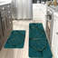 Ensemble de 2 tapis de cuisine bleu sarcelle