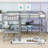 Twin And Twin L-Shaped Loft Bed With Ladder And 2 Built-In L-Shaped Desks-124334025