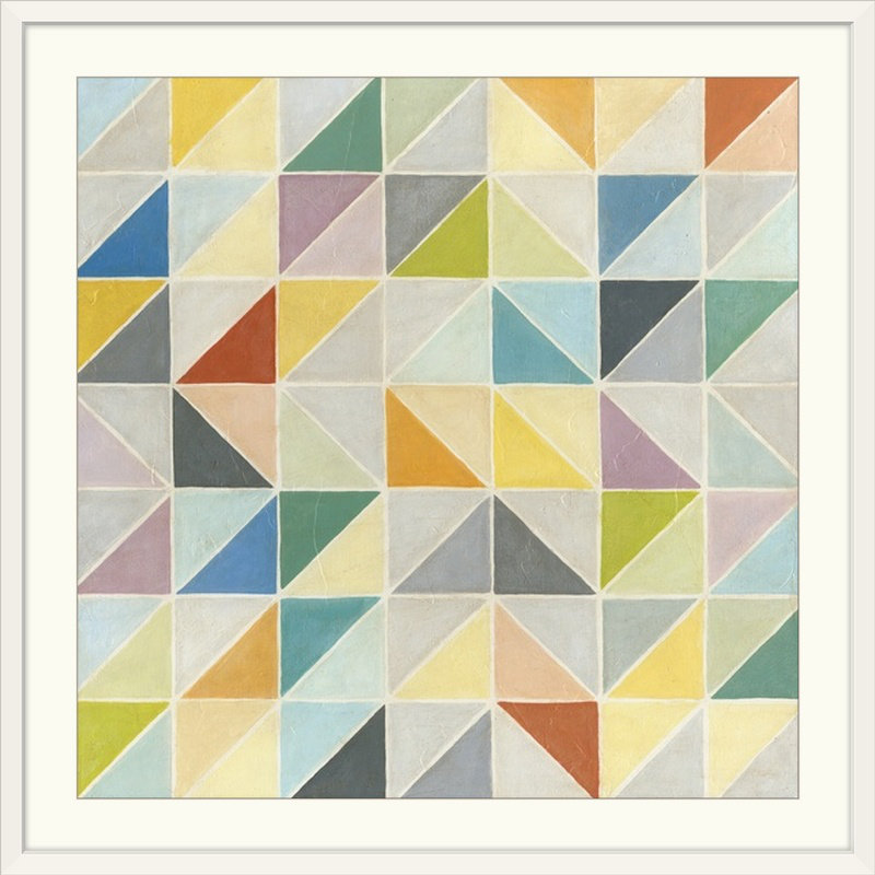 « i », art textuel megan meagher Multifaceted, H 38 po x l 38 po x P 1 po, Cadre blanc