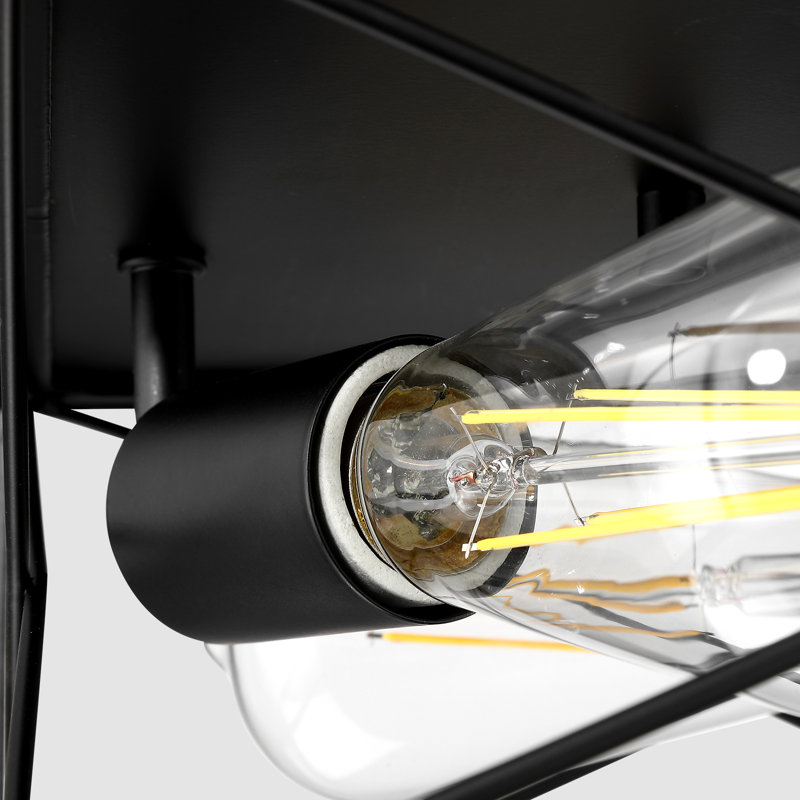 Plafonnier encastré 3 lumières Noustral 13 po Nox noir
