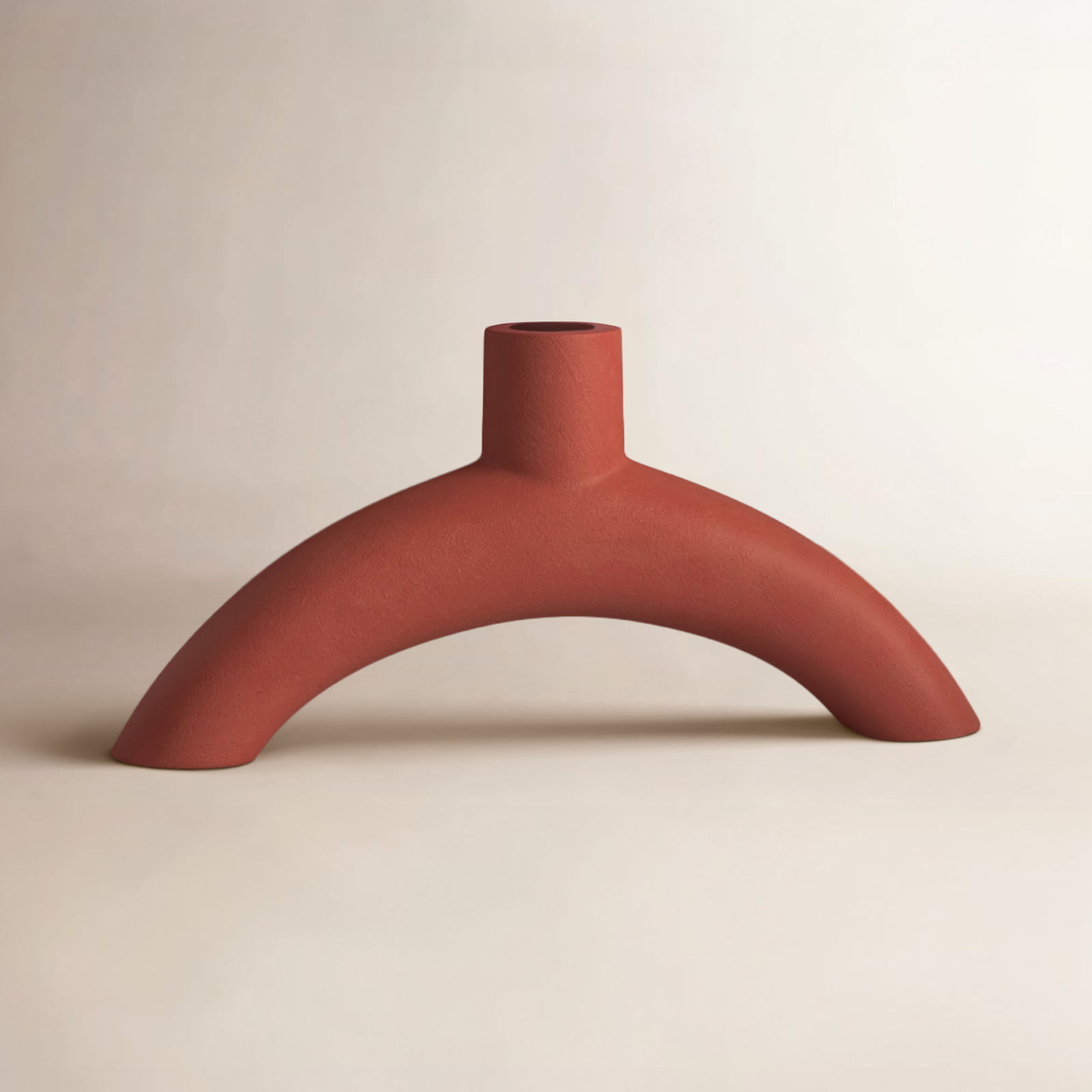 Aluminum Candlestick Holder, Orange
