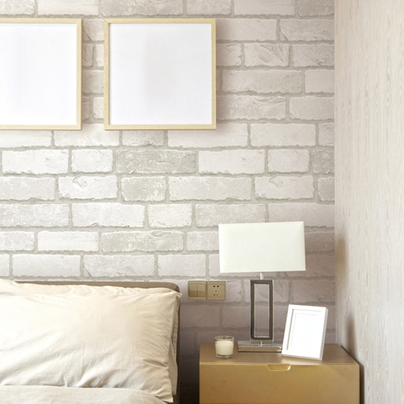 Rouleau de papier peint auto-adhésif L 9,8 pi x l 19,6 po Eulos, Blanc