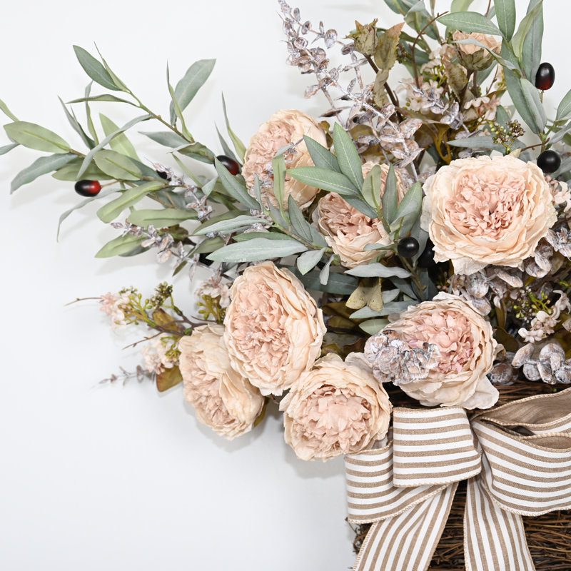 Décoration florale 26 po Artificiel Verveine Olive