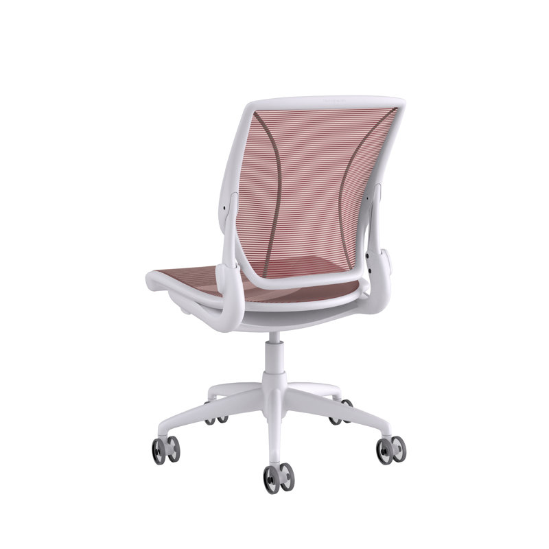 World Mesh Task Chair, White, White, Adjustable
