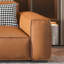 Causeuse coussin orange en cuir véritable