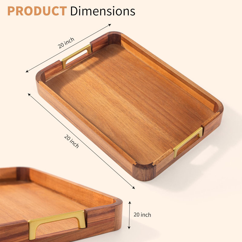 Union Rustic Wood Tray