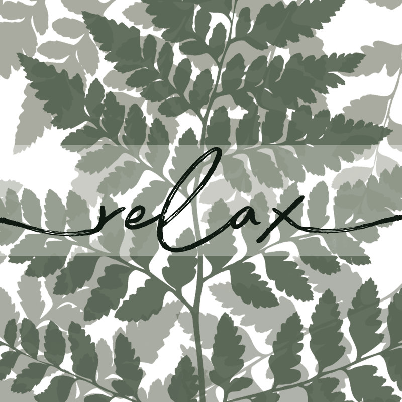 Relax Fern - Wrapped Canvas Print, 122cm H x 122cm W x 3.8cm D