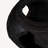14" Black Solid Wood Table Vase With Sculptural Details