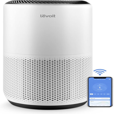 LEVOIT Air Purifiers For Home Large Room Up To 1980 Ft² In 1 Hr With Air Quality Monitor, HEPA Sleep Mode, Auto Mode, Smart Wifi, 3-In-1 Filter Captures Pet Allergies, Smoke, Dust, Core 400S-P, White
