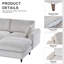 Canapé modulaire moderne en velours côtelé, ensemble de canapé convertible en forme de L en U avec coussin, canapé modulaire surdimensionné avec repose-pieds, convient au salon, au grenier, à un appartement, au bureau - blanc, 6 places-1939297285