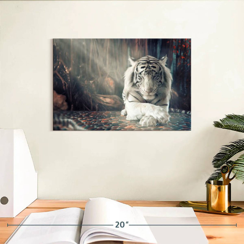 Humeur de tigre blanc Brampt, H 8 po x l 12 po