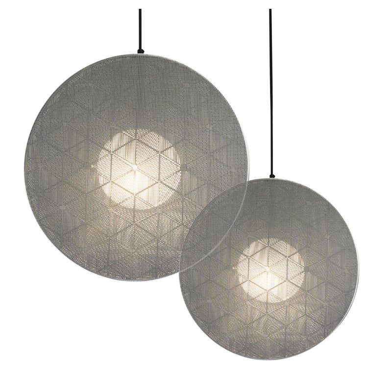 Schema Light Pendant, 14.25" H × 14.25" W × 14.25" D, White