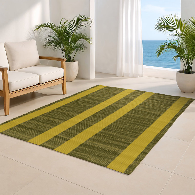 Tapis d'intérieur et d'extérieur à carreaux brun, Rectangle 4pi x 6 pi
