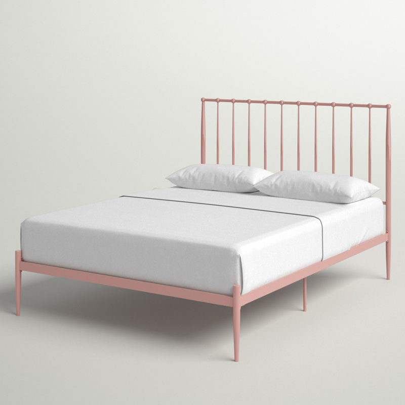 Nessa Metal Bed, Double (4'6), Pen Medallion Yellow Blue