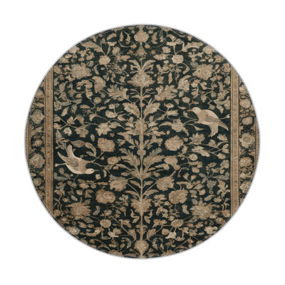 Tapis d'intérieur et d'extérieur brun Persian