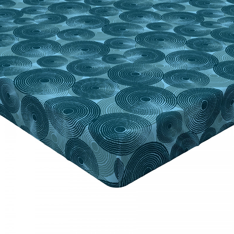 Microfiber Geometric Fitted Sheet, Twin Fitted Sheet