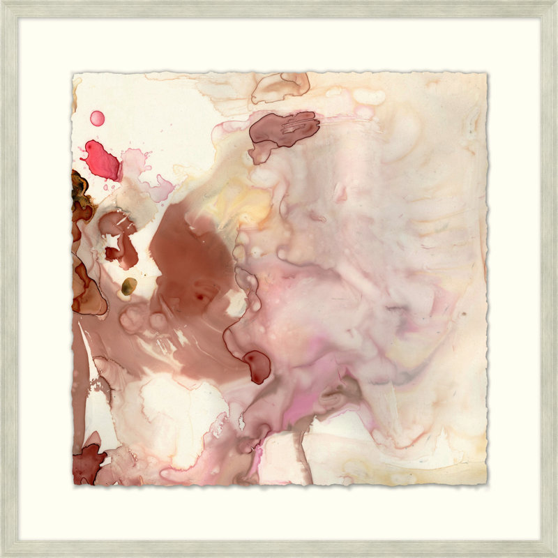 Desert Rose 4 Print, Gray Framed Paper, White, 31.5" H x 31.5" W x 3" D