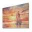 «Pastel Colours Sailboat Sunset II - Bateau à voile sur bois»-1365441460