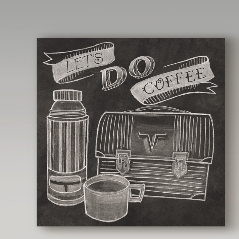 « do do coffee », reproduction d’impression sur toile tendue en craie, H 14 po x l 14 po