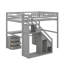 Lit mezzanine double avec tiroirs, bureau et bande lumineuse-2055246844