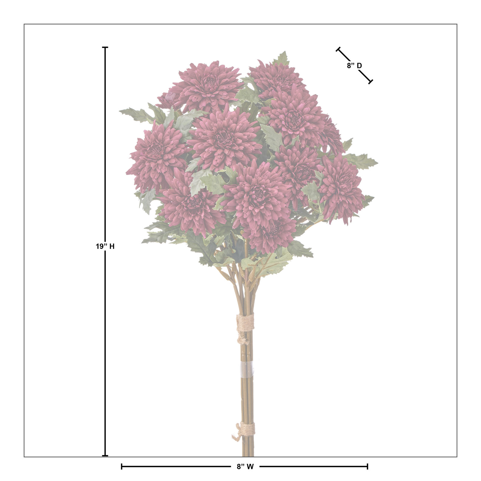 19" Uv Autumn Mum Bundle, Plum